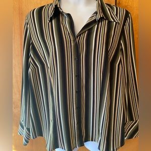 Dress Barn, Women's Plus Size, 2X, Multi-Color, Striped, Blouse
